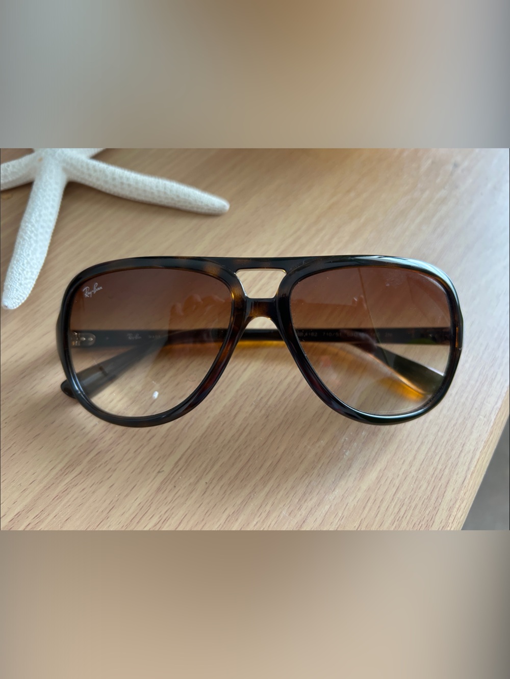 Ray-Ban Women's Tortoiseshell Sunglasses with Brown Gradient Lenses